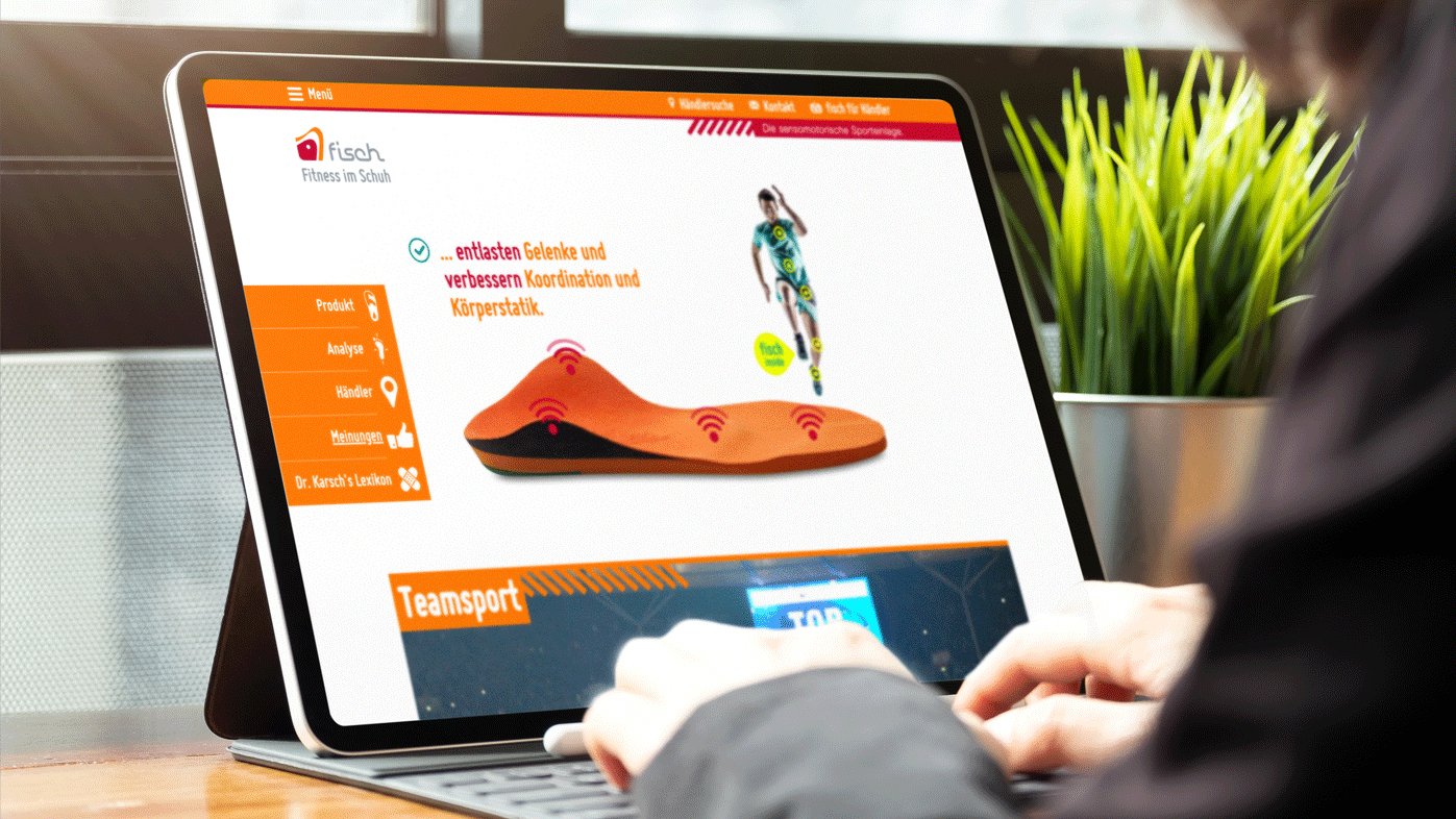 Responsive Website – Wir bringen Bewegung ins Thema Schuheinlagen.